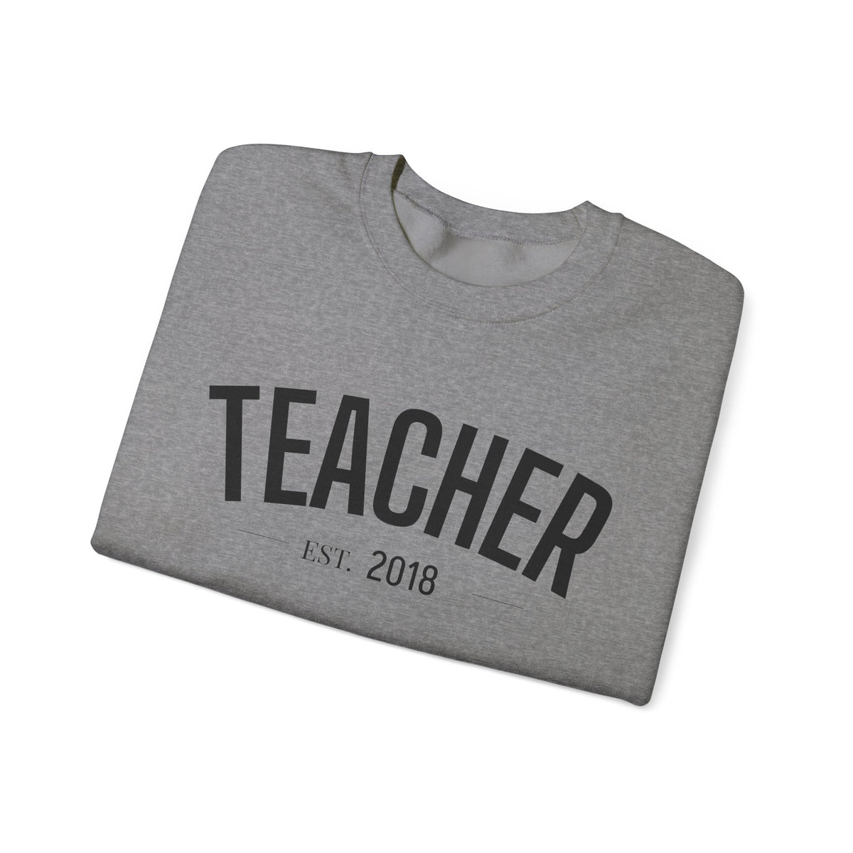Personalized Teacher EST. Year Crewneck | Custom Teacher Sweatshirt