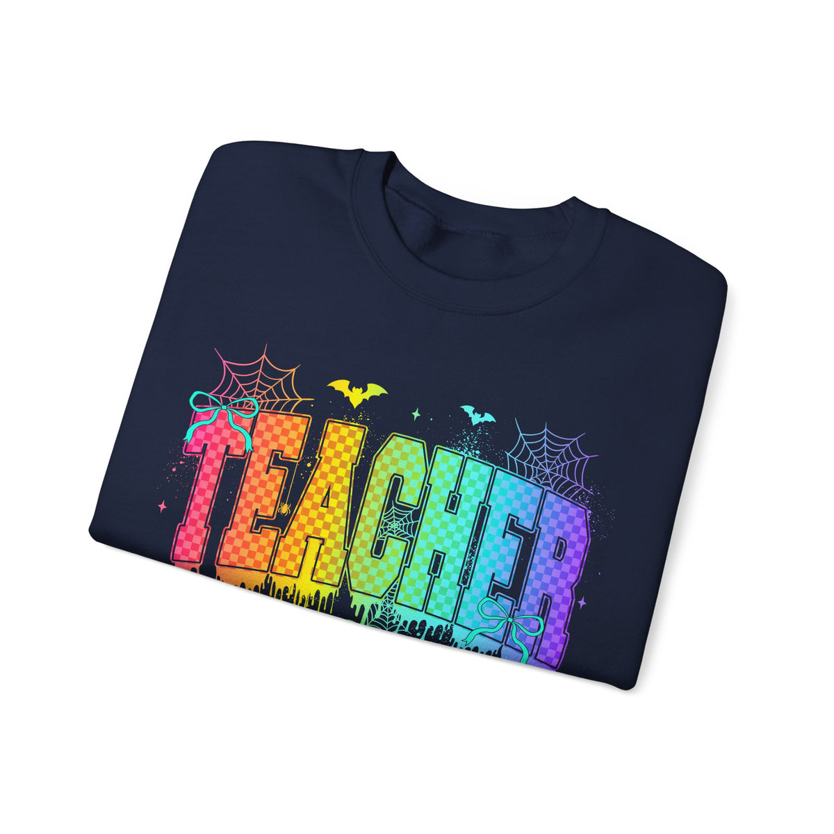 Teacher Rainbow Halloween Crewneck Sweatshirt