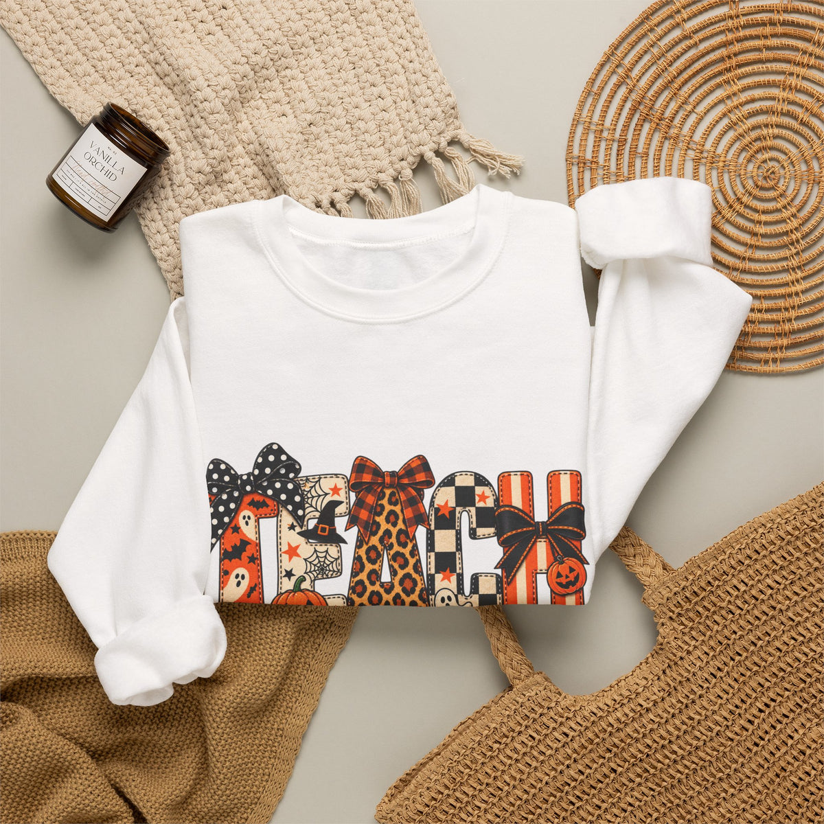 Halloween Teacher Crewneck Sweatshirt