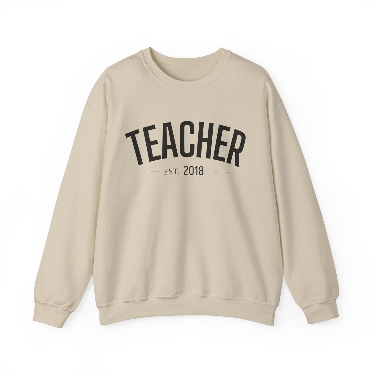 Personalized Teacher EST. Year Crewneck | Custom Teacher Sweatshirt
