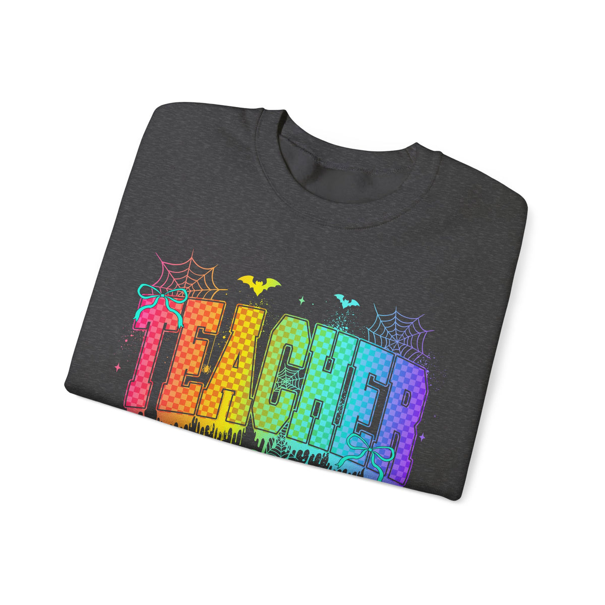 Teacher Rainbow Halloween Crewneck Sweatshirt